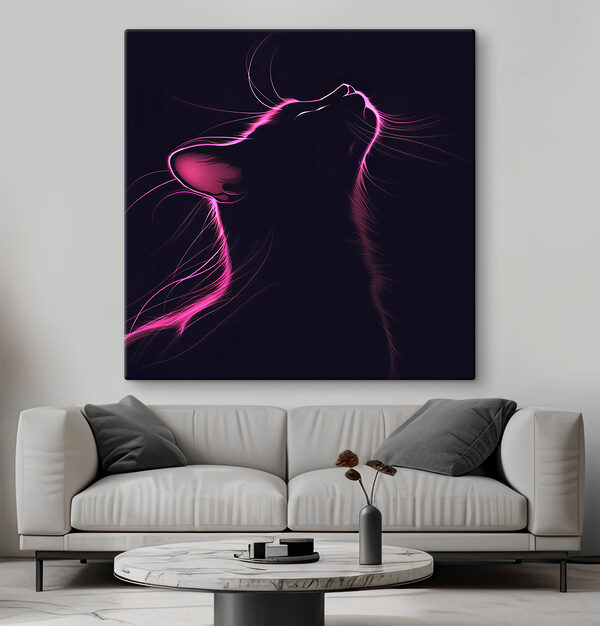 Quadri Gatto con luci rosa (COD: s40994) Quadri Quadri Gatto con luci rosa (COD: s40994)
