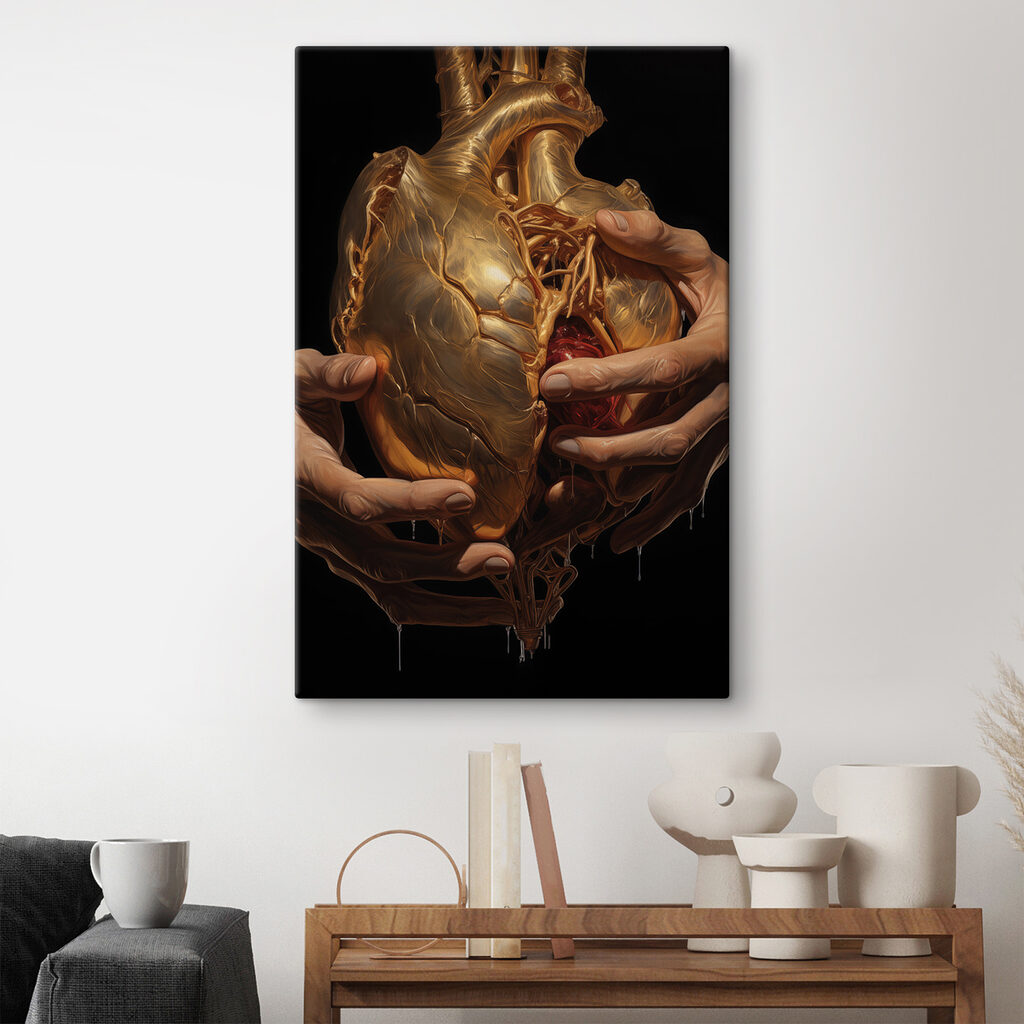 Human heart with a red heart inside Human heart with a red heart inside
