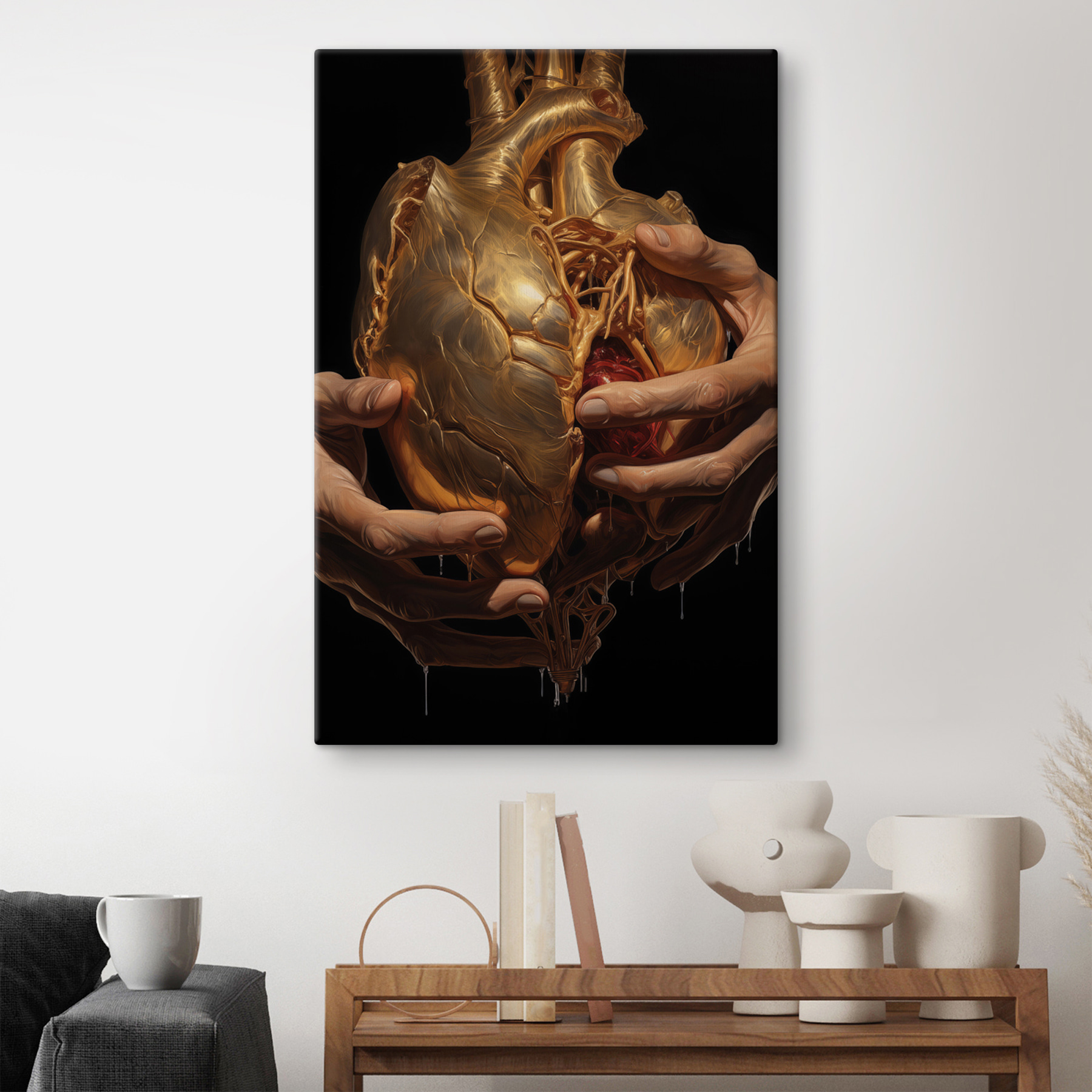 Human heart with a red heart inside Human heart with a red heart inside