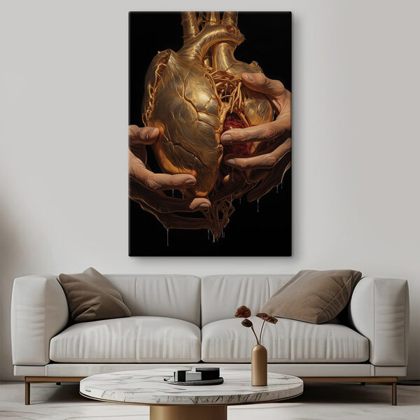 Human heart with a red heart inside Human heart with a red heart inside