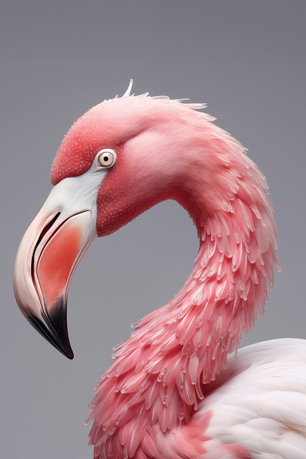 Close up of a pink flamingo Close up of a pink flamingo