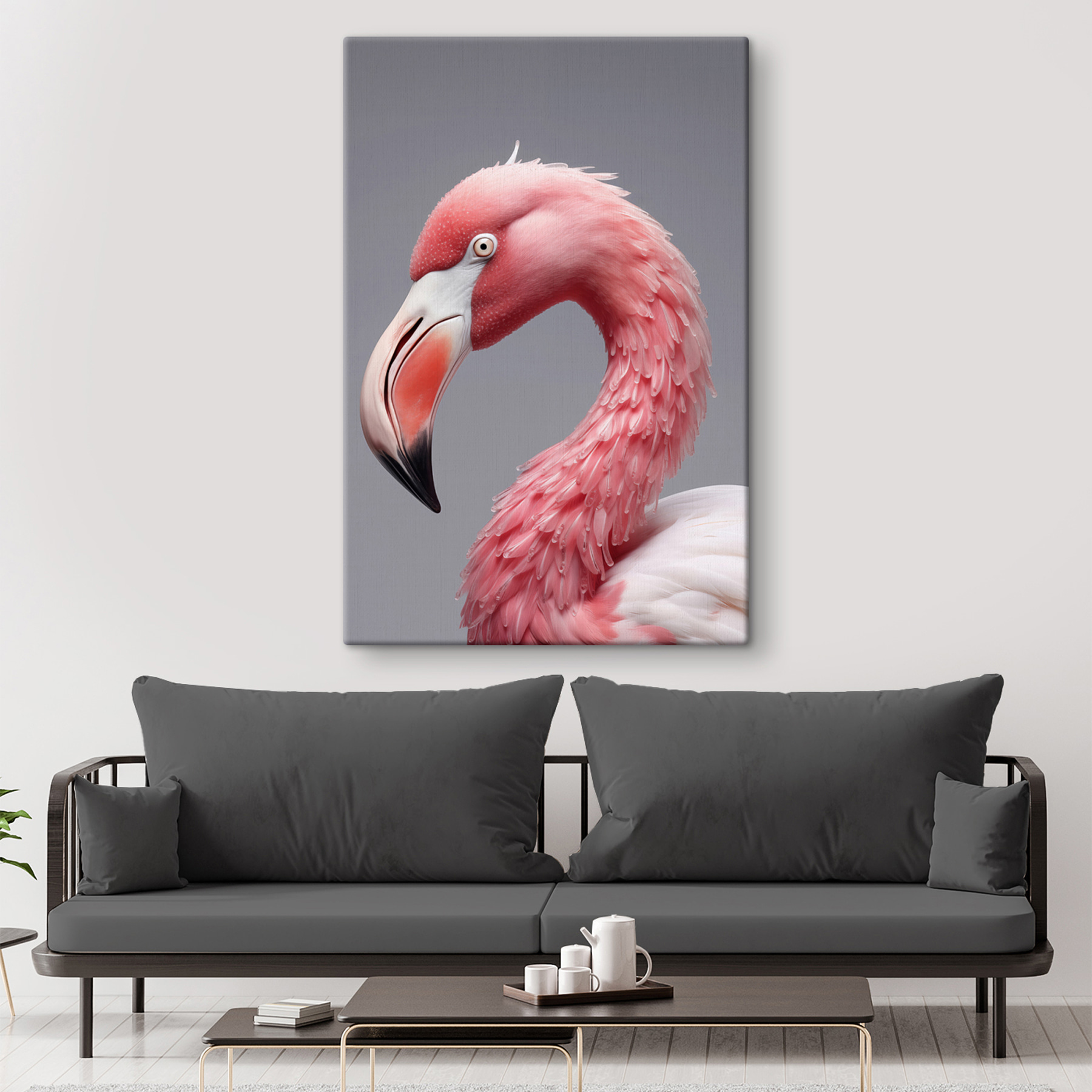 Close up of a pink flamingo Close up of a pink flamingo