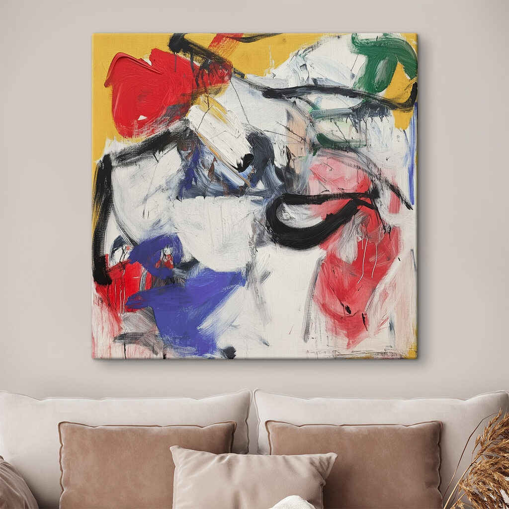 Painting of a person with different colors
