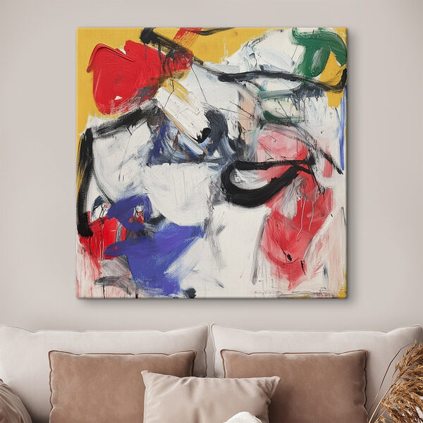 Painting of a person with different colors