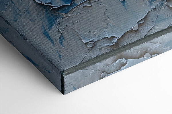White and blue paint on a wall