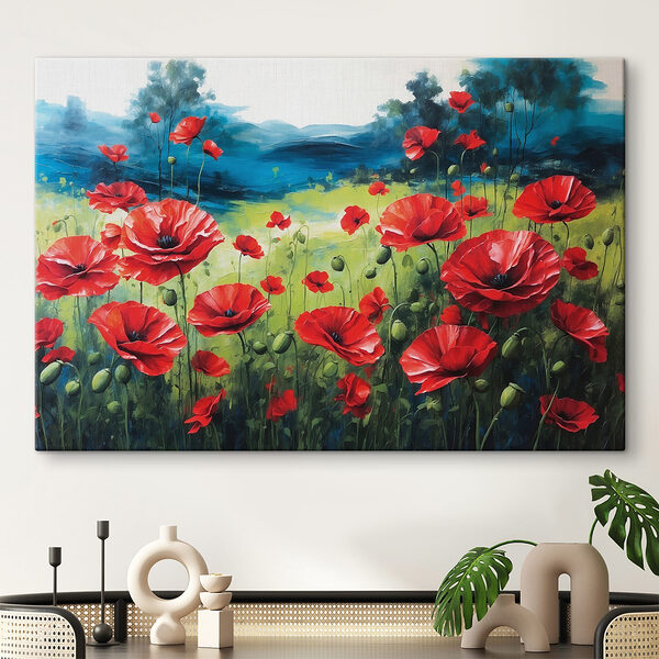 Quadri Dipinto di fiori rossi (COD: s41035) Quadri Quadri Dipinto di fiori rossi (COD: s41035)