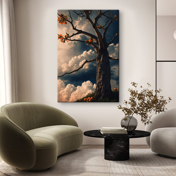 Quadri Quadri Albero con frutti arancioni (COD: s41050)