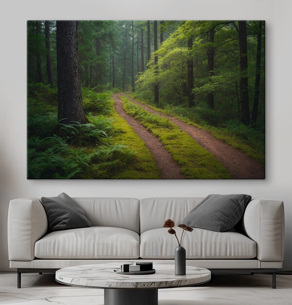 Dirt road through a forest Dirt road through a forest