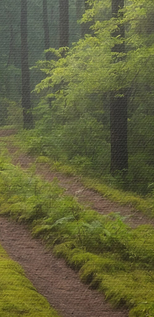 Dirt road through a forest Dirt road through a forest