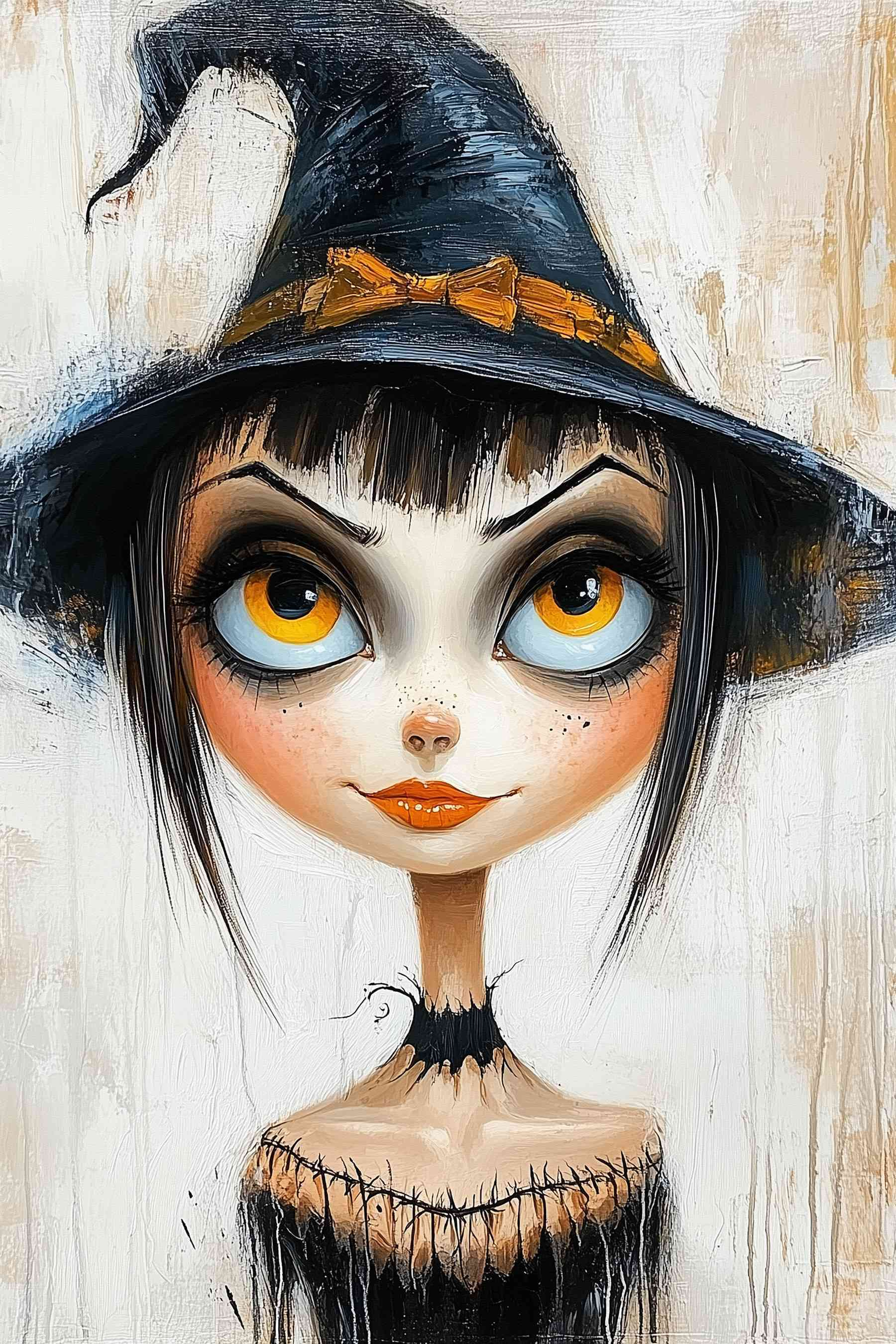 Cartoon of a woman wearing a person hat