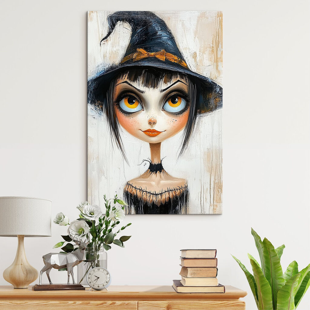 Cartoon of a woman wearing a person hat