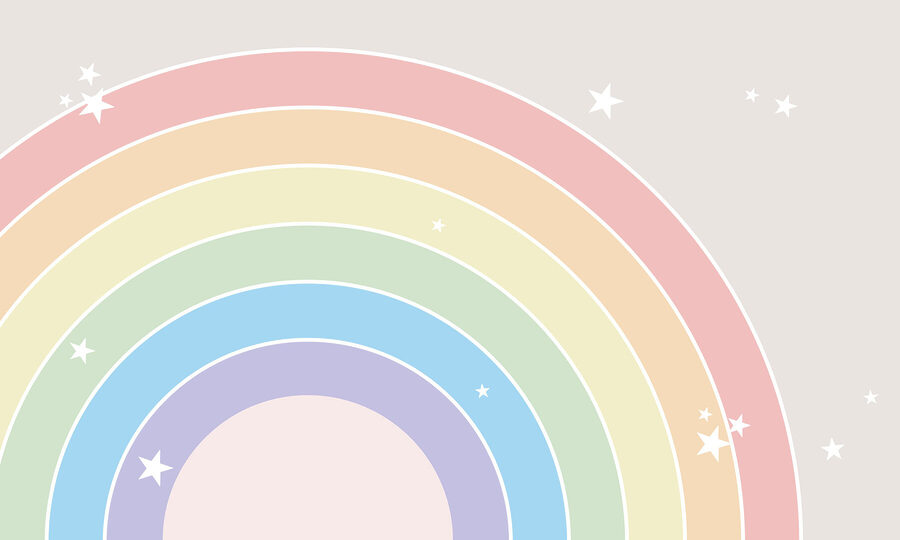 Carta da parati Arcobaleno con stelle nel cielo - immagine 3