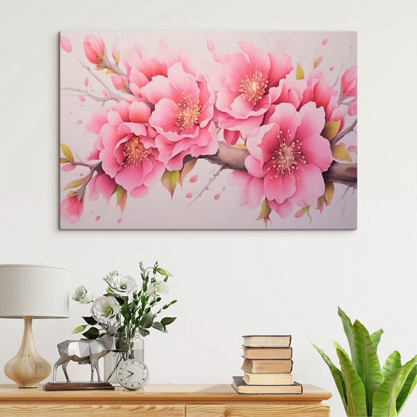 Quadri Dipinto di fiori rosa (COD: s41067) Quadri Quadri Dipinto di fiori rosa (COD: s41067)