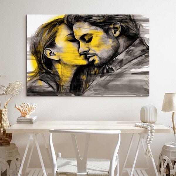 Man and woman kissing Man and woman kissing