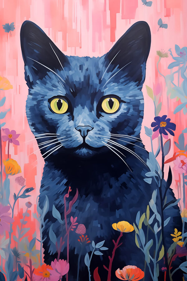 Painting of a cat