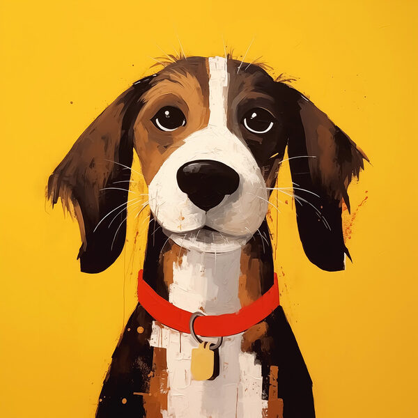 Painting of a dog