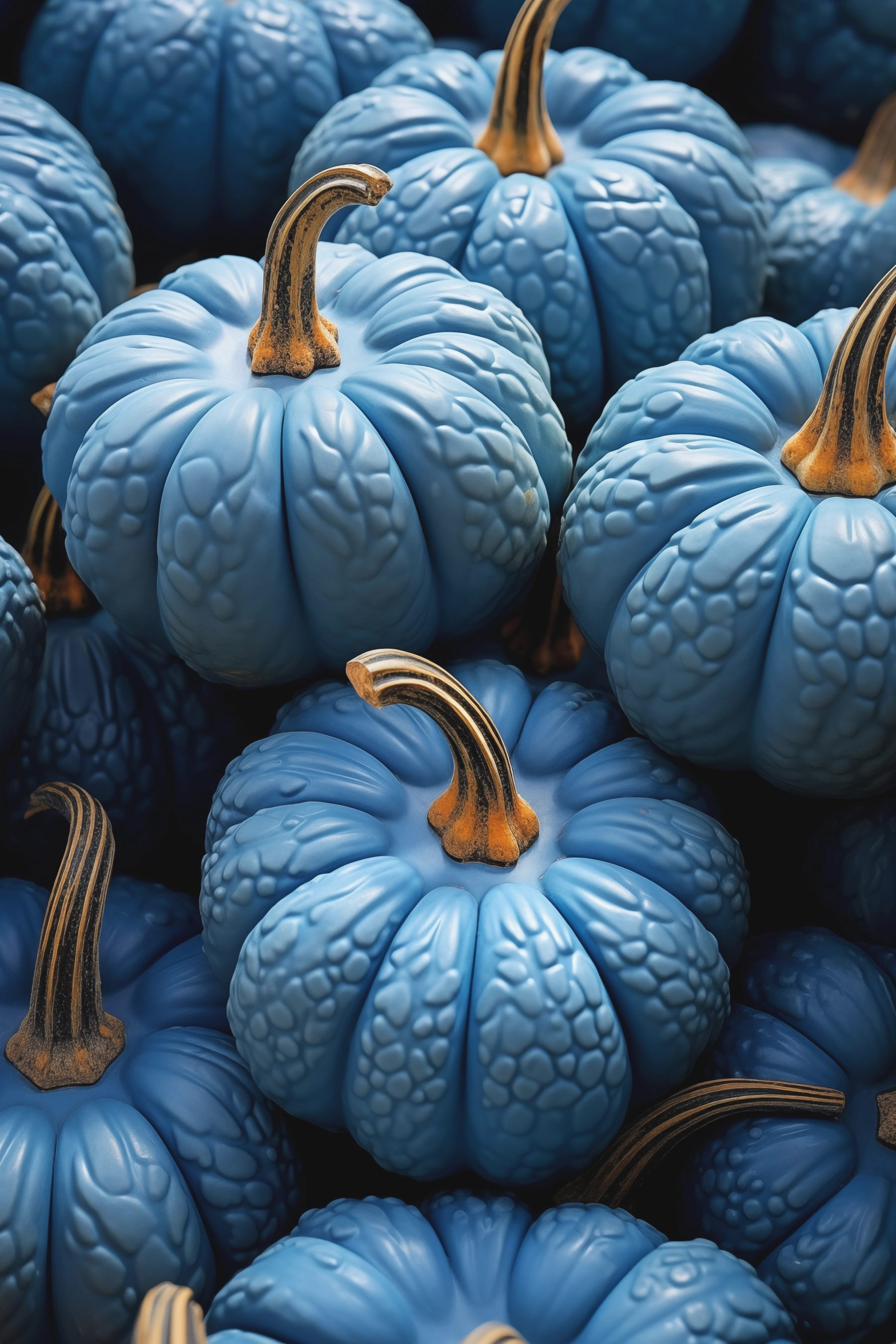 Pile of blue pumpkins Pile of blue pumpkins