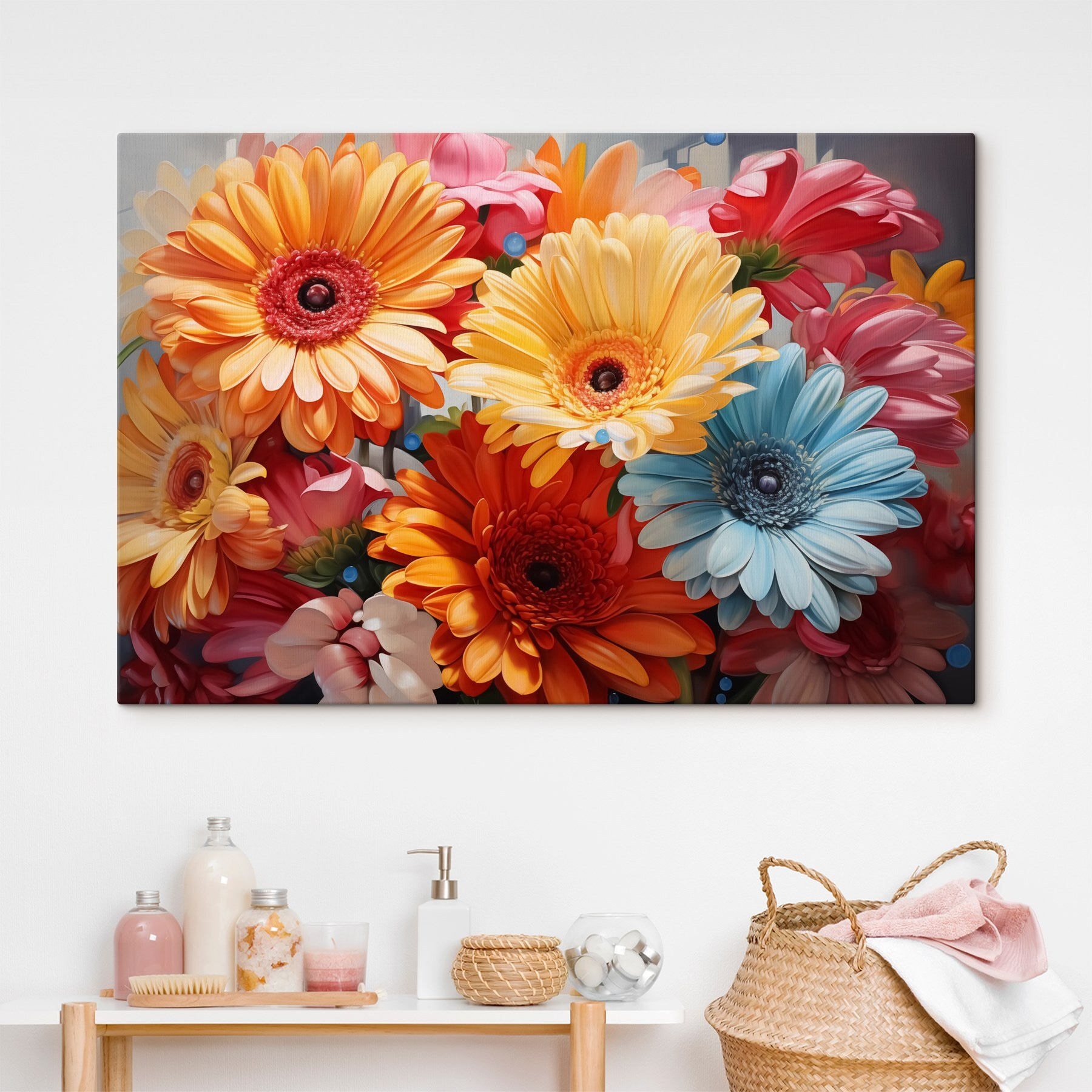 Group of colorful flowers