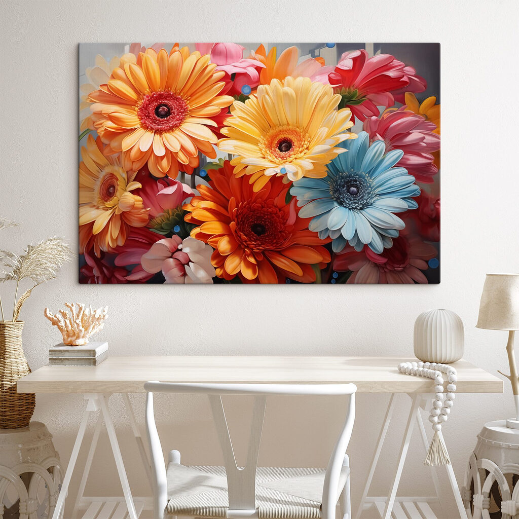 Group of colorful flowers