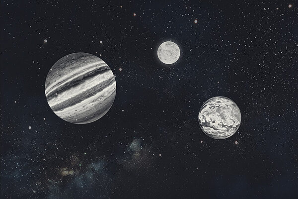 Pianeti nello spazio con le stelle Pianeti nello spazio con le stelle