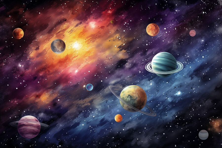 I pianeti nel cielo con i pianeti