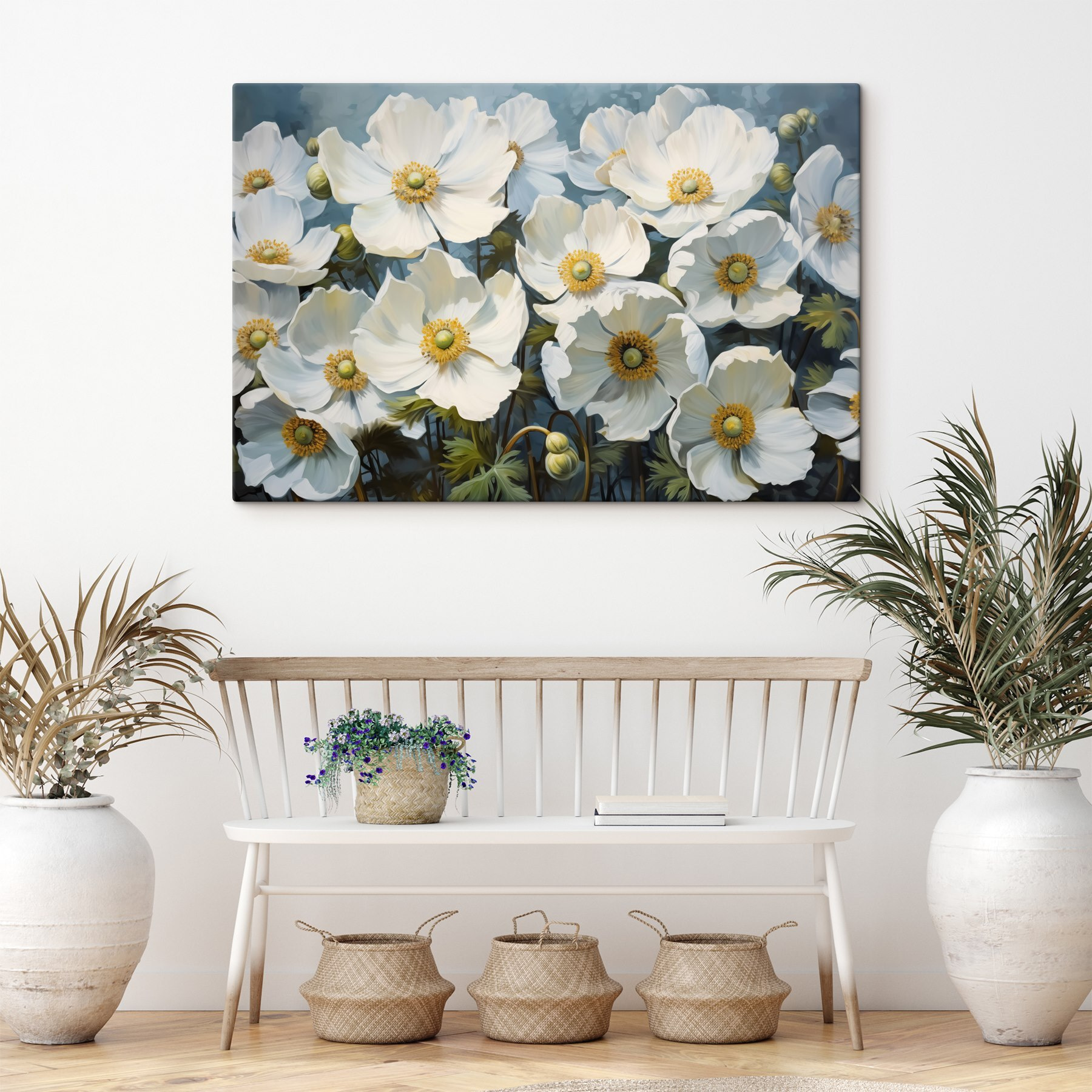 Group of white flowers Group of white flowers