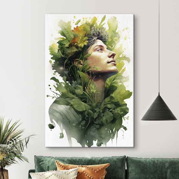 Quadri Un uomo con dei fiori tra i capelli (COD: s41175) Quadri Quadri Un uomo con dei fiori tra i capelli (COD: s41175)