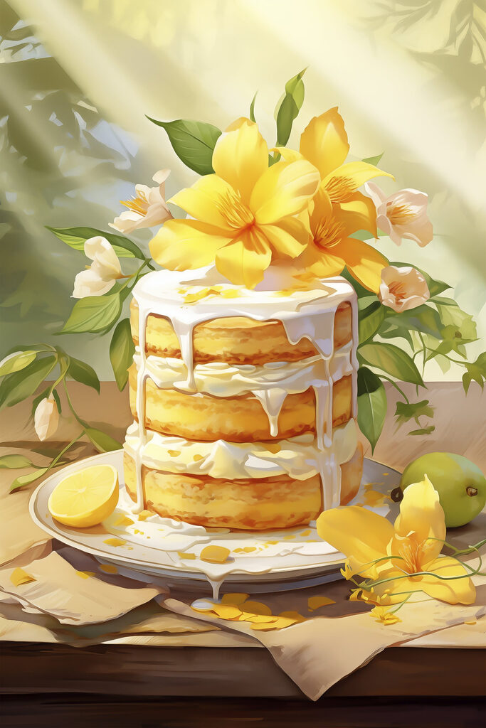 Cake with flowers on top Cake with flowers on top