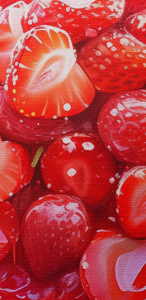 Strawberry pie on a plate