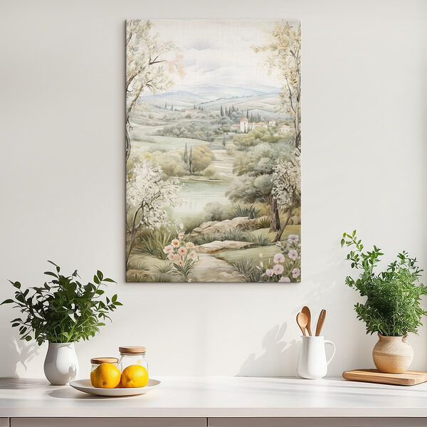 Quadri Dipinto raffigurante un paesaggio con alberi e un fiume (COD: s41224) Quadri Quadri Dipinto raffigurante un paesaggio con alberi e un fiume (COD: s41224)