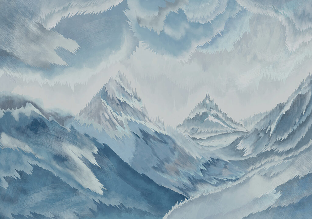 Pittura di montagne e nuvole Pittura di montagne e nuvole