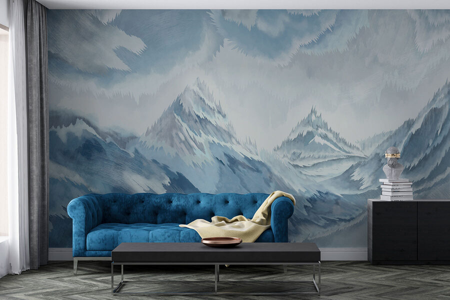 Pittura di montagne e nuvole Pittura di montagne e nuvole