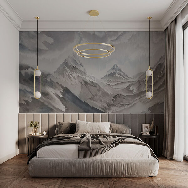 Pittura di montagne e nuvole Pittura di montagne e nuvole