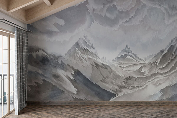 Pittura di montagne e nuvole Pittura di montagne e nuvole