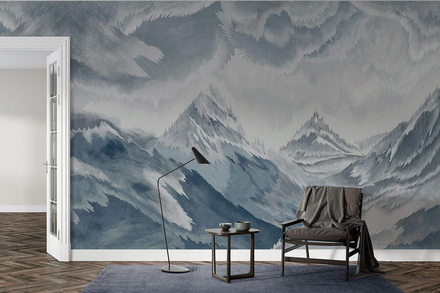 Pittura di montagne e nuvole Pittura di montagne e nuvole