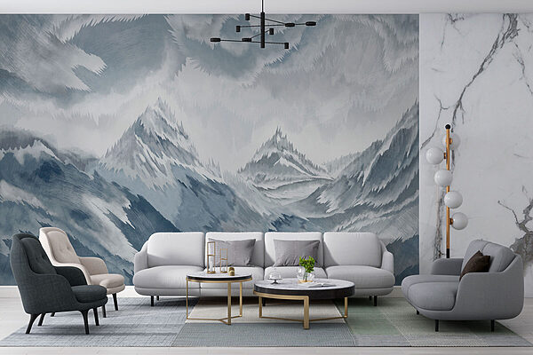 Pittura di montagne e nuvole Pittura di montagne e nuvole
