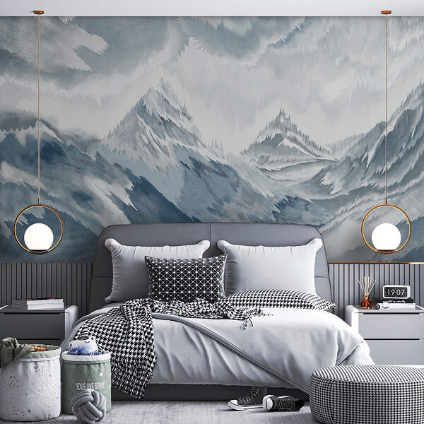 Pittura di montagne e nuvole Pittura di montagne e nuvole