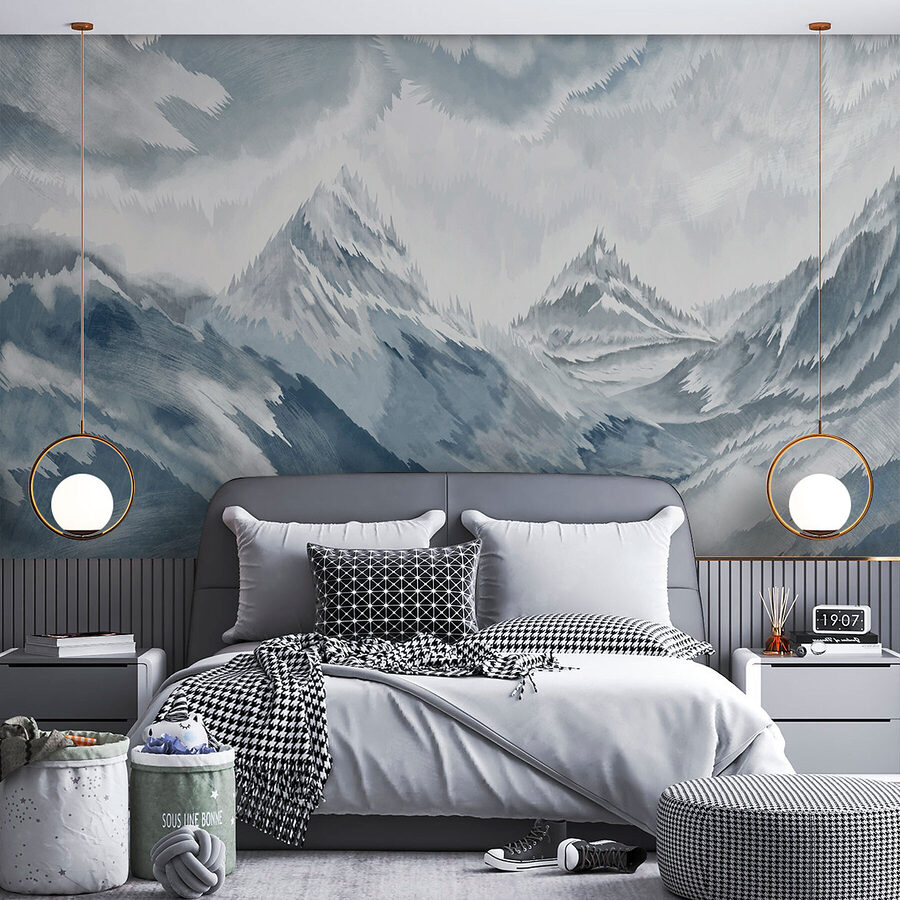 Pittura di montagne e nuvole Pittura di montagne e nuvole