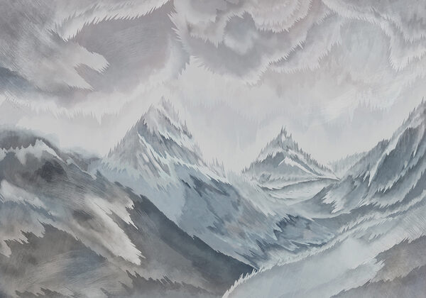 Pittura di montagne e nuvole Pittura di montagne e nuvole