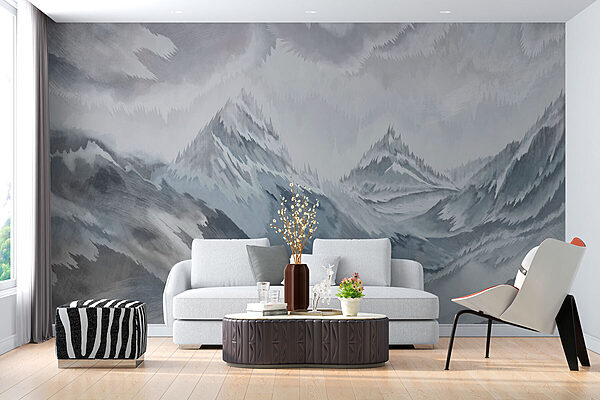 Pittura di montagne e nuvole Pittura di montagne e nuvole
