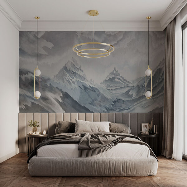 Pittura di montagne e nuvole Pittura di montagne e nuvole