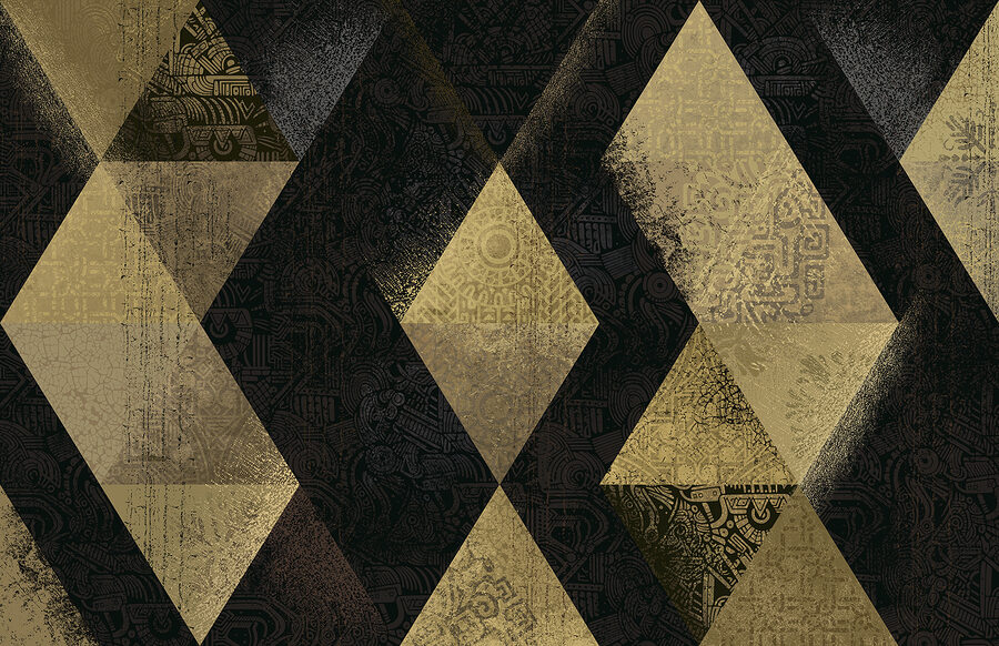 Mosaico di motivi triangolari luminosi