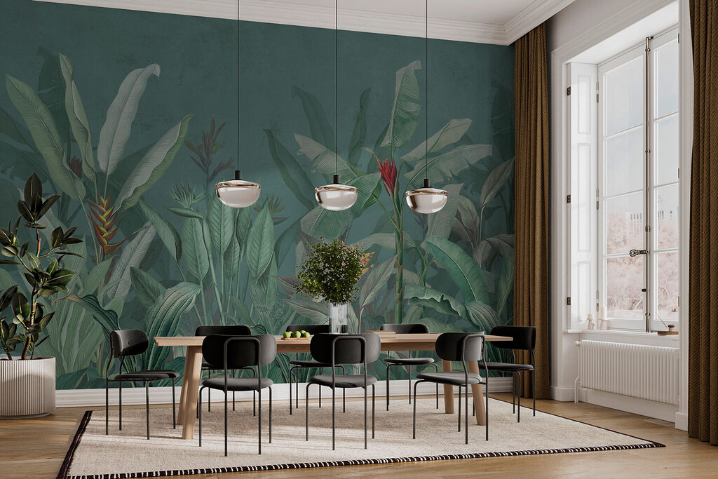 Wallpaper with plants and flowers Wallpaper with plants and flowers