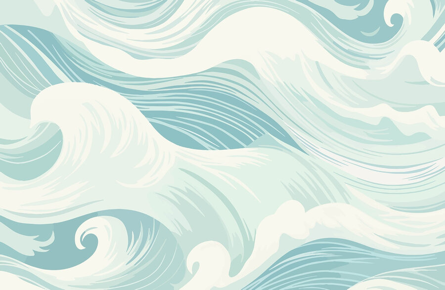 Onde blu e bianche