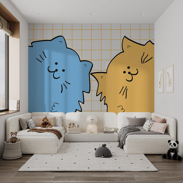 Gatto blu e giallo Gatto blu e giallo