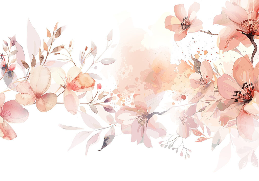 Pittura di fiori e foglie Pittura di fiori e foglie