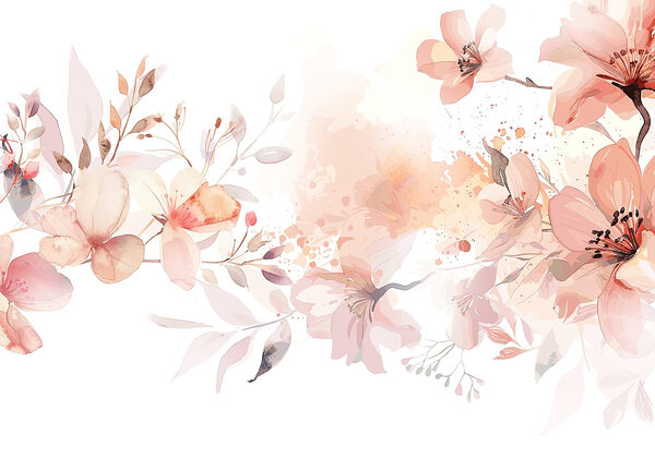 Pittura di fiori e foglie Pittura di fiori e foglie