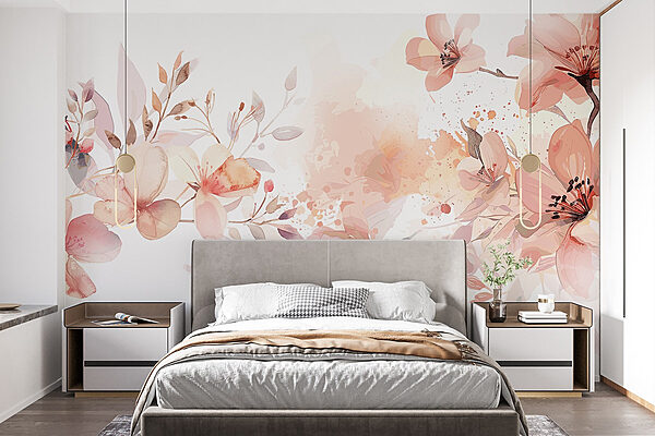 Pittura di fiori e foglie Pittura di fiori e foglie