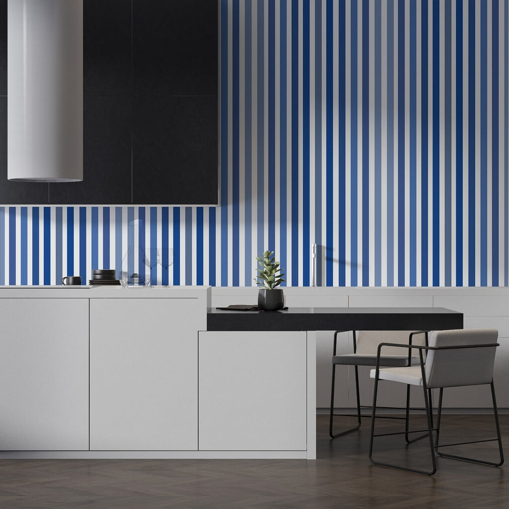 Blue and white striped background