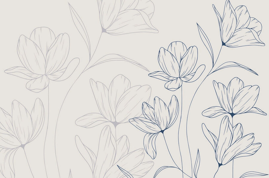 Disegno di fiori su sfondo bianco